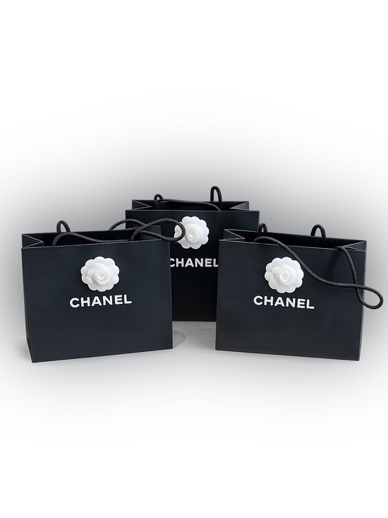 CHANEL Accessories - Authentic CHANEL Shopping Bags Set of 3 with Camellia | Large Boutique Gift Bags